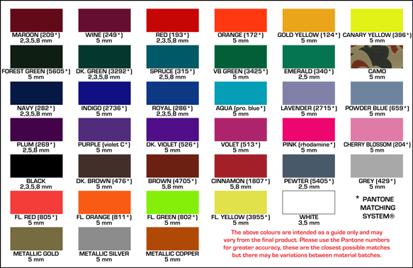 Pantone Colour Chart Australia